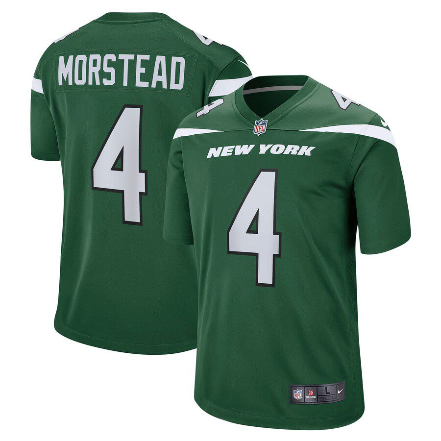 Men New York Jets #4 Thomas Morstead Nike Gotham Green Game NFL Jersey
